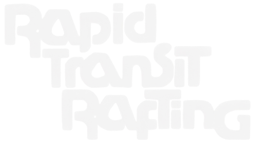 rapid transit rafting logo enhanced white